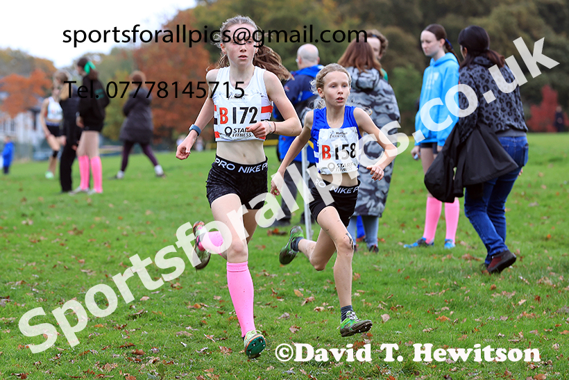Girls under-13s, 2024 Northern Cross Country Relays, Graves Park, Sheffield.   Photo: David T. Hewitson/Sports for All Pics